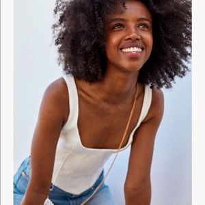 brock collection x h&m cotton style corset top